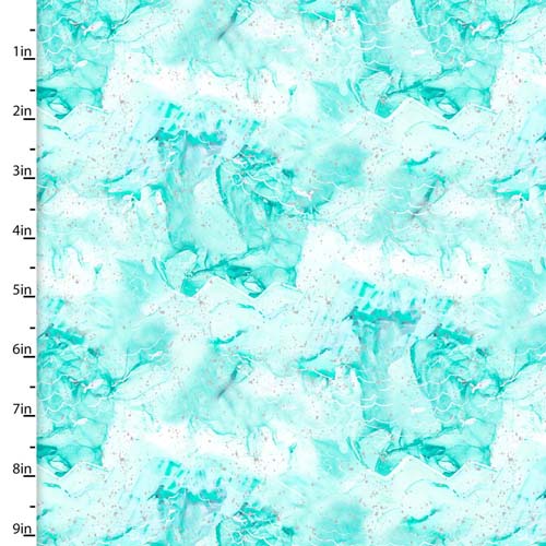 Arctic Wonder - Cracked Ice -Turquoise Glitter - blender w/ silver glitter