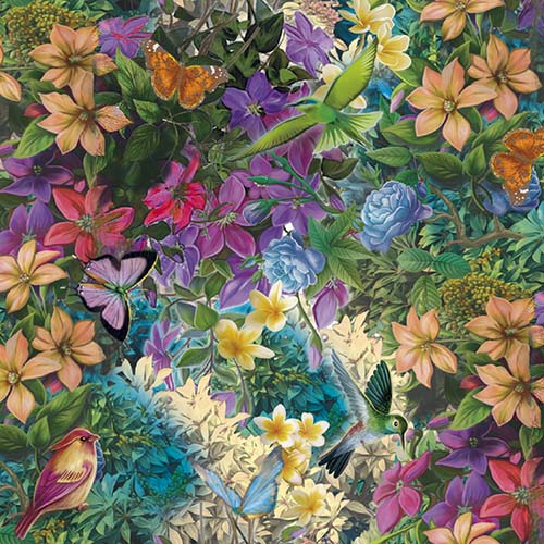 Princess Dreams - Princess Garden - Multi- packed floral with birds