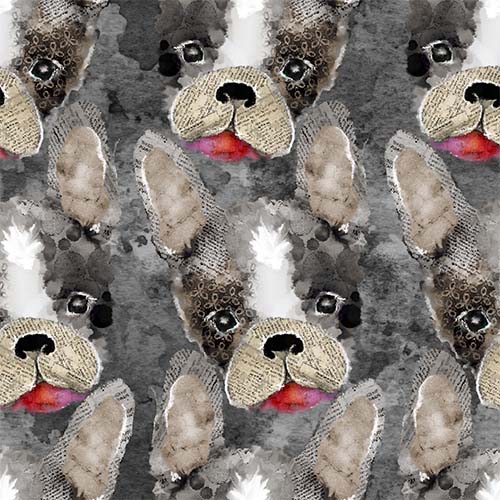 Raise the Woof - Frenchie Kisses - Gray - packed puppy faces -  boston terrier