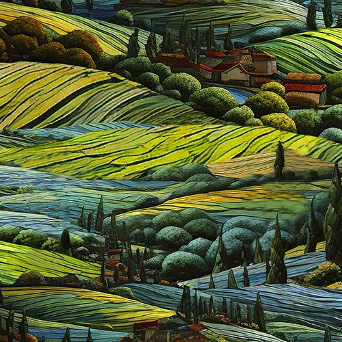 C'est Magnifique - Rolling Hills - Green - green hills landscape