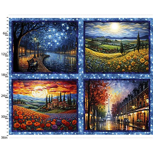 C'est Magnifique -36in PANEL -Multi - 4 smaller landscape panels