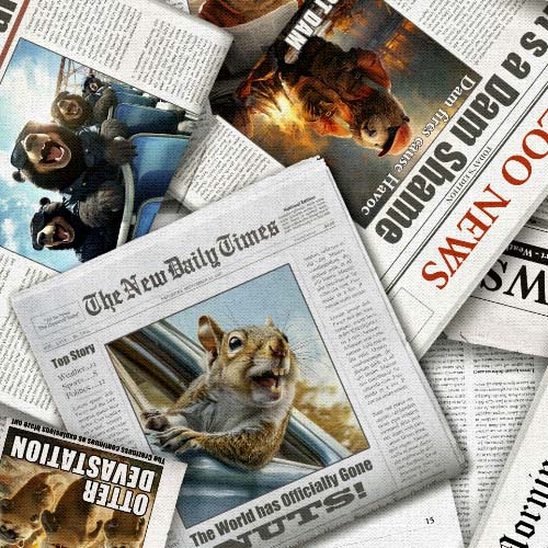 Please Seat Yourself - AnimalArticles - Multi - packed newspapers