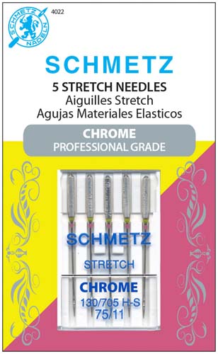 Schmetz 75/11 CHROME Stretch Needle - #4022