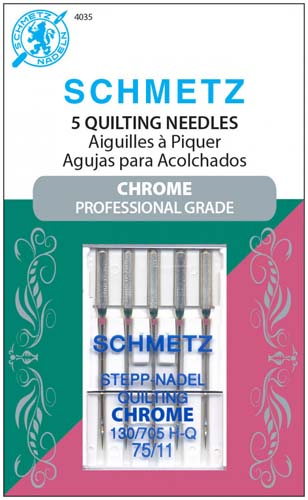 Schmetz 75/11 CHROME Quilting Needle - #4035