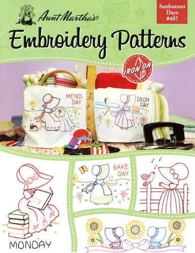 Aunt Martha's Embroidery Patterns - Sunbonnet Days #407B -
