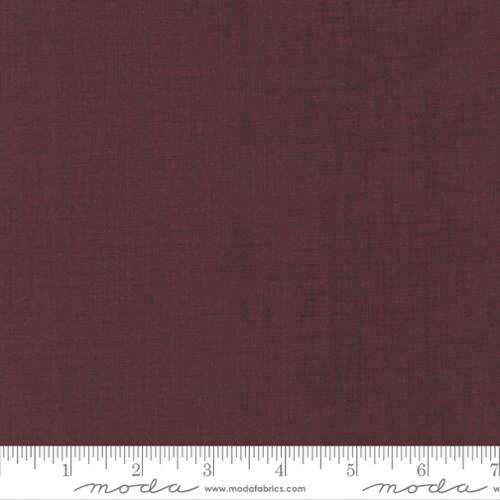 French General Solids - Bordeaux - burgundy- linen texture