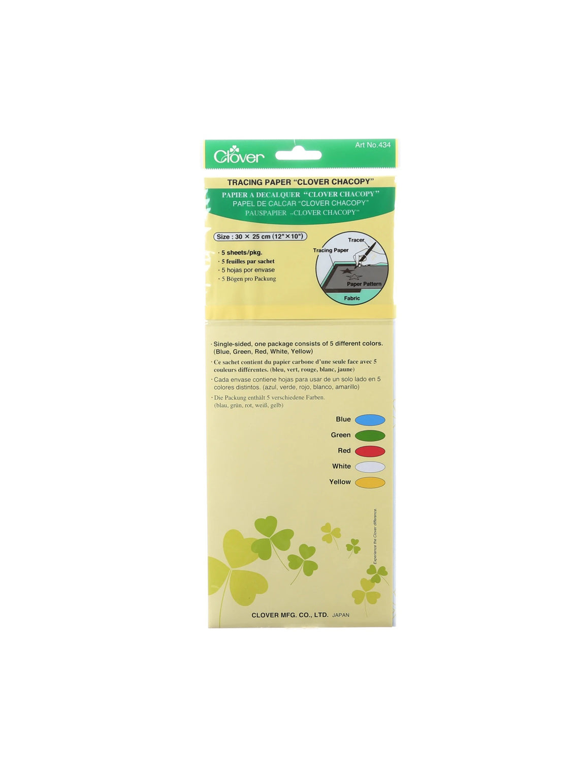 Clover - Tracing Paper - Clover Chacopy - 5 sheets 12 x10 inches