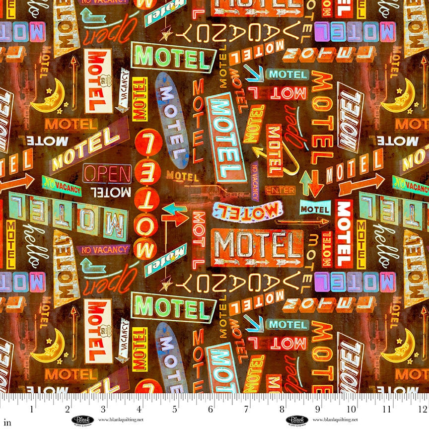 Historic Highway - Motel Signs - Black - neon motel signs