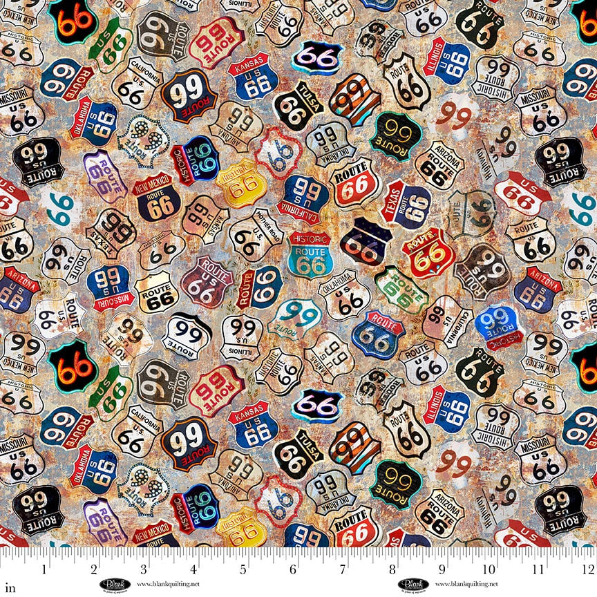 Historic Highway - Route 66 Signs - Tan - route 66 road signs