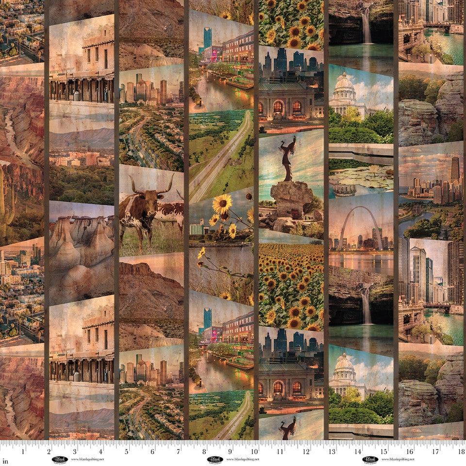 Historic Highway - Scenes fromRoute 66 - Multi - scenic views in columns