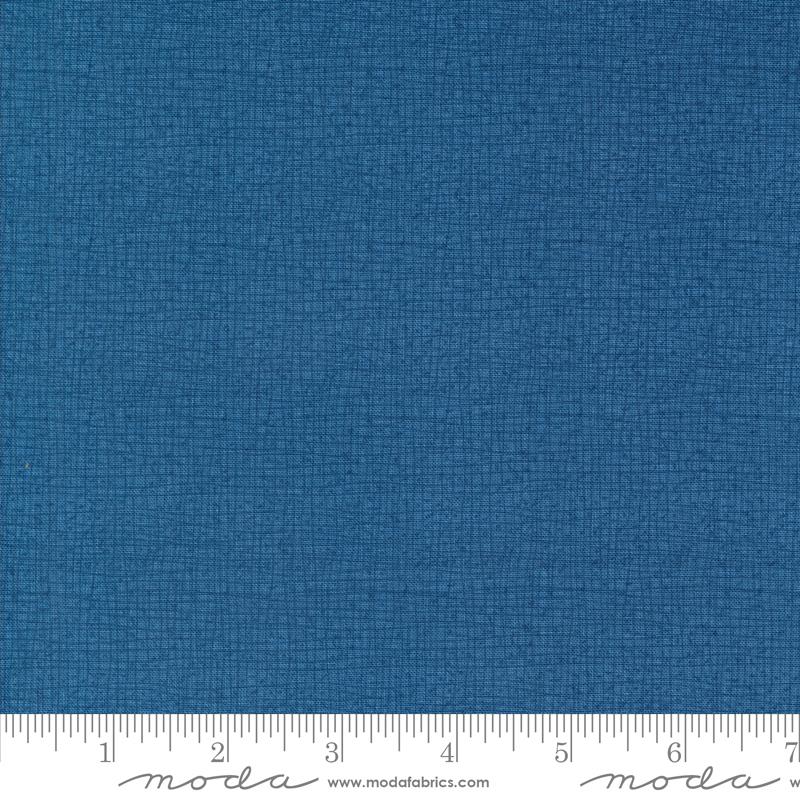 Thatched - Coastal - medium blue crosshatch
