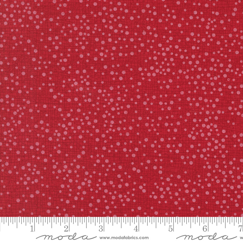 Dotty Thatched- Scarlet - red crosshatch with dots