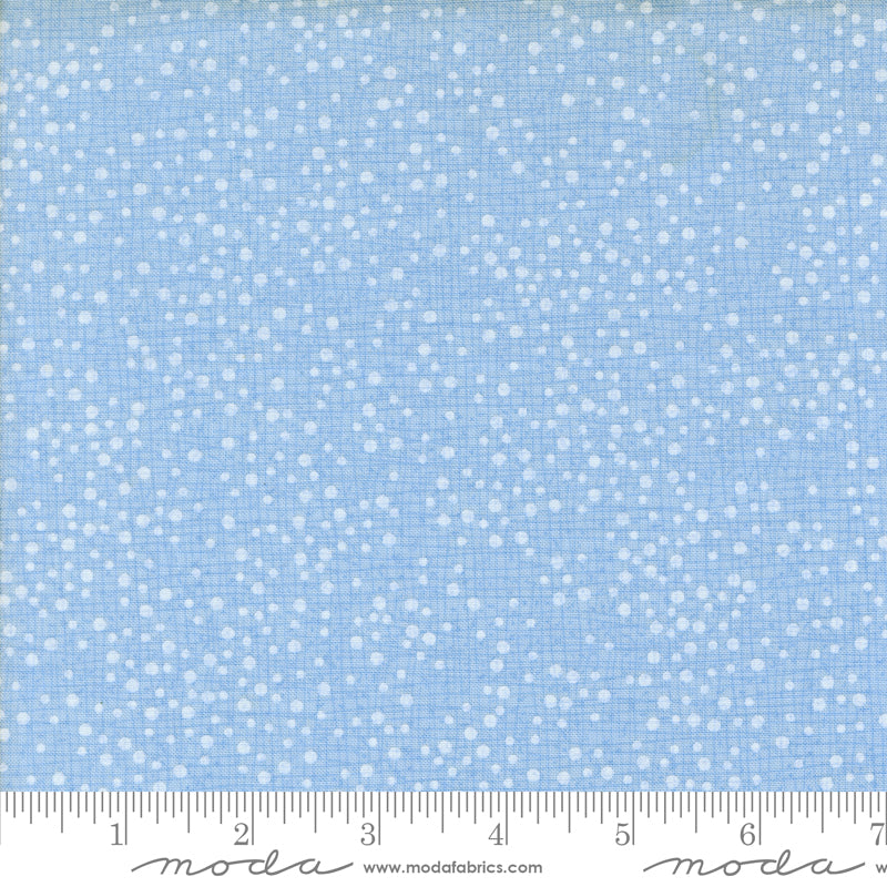 Dotty Thatched- Mist - light blue crosshatch with dots