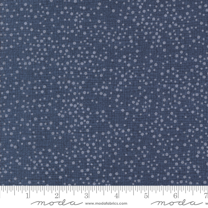 Dotty Thatched- Navy - dark blue crosshatch with dots