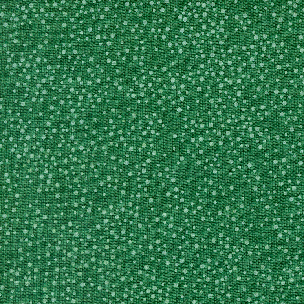 Winterly - Dotty Thatched - Pine - dark green crosshatch with dots