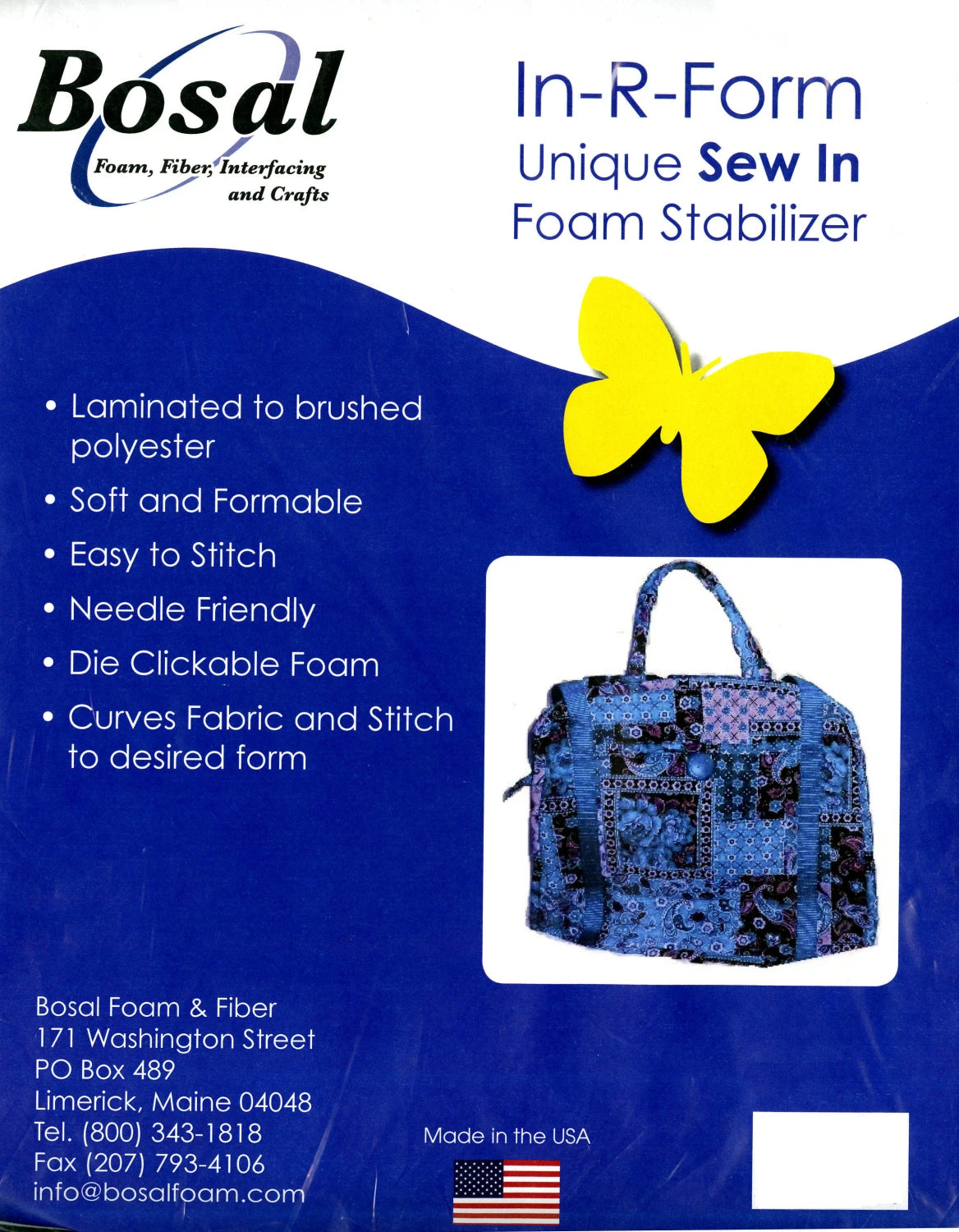 Bosal In-R-Form Sew In Foam Stabilizer - 36" x 58" - White