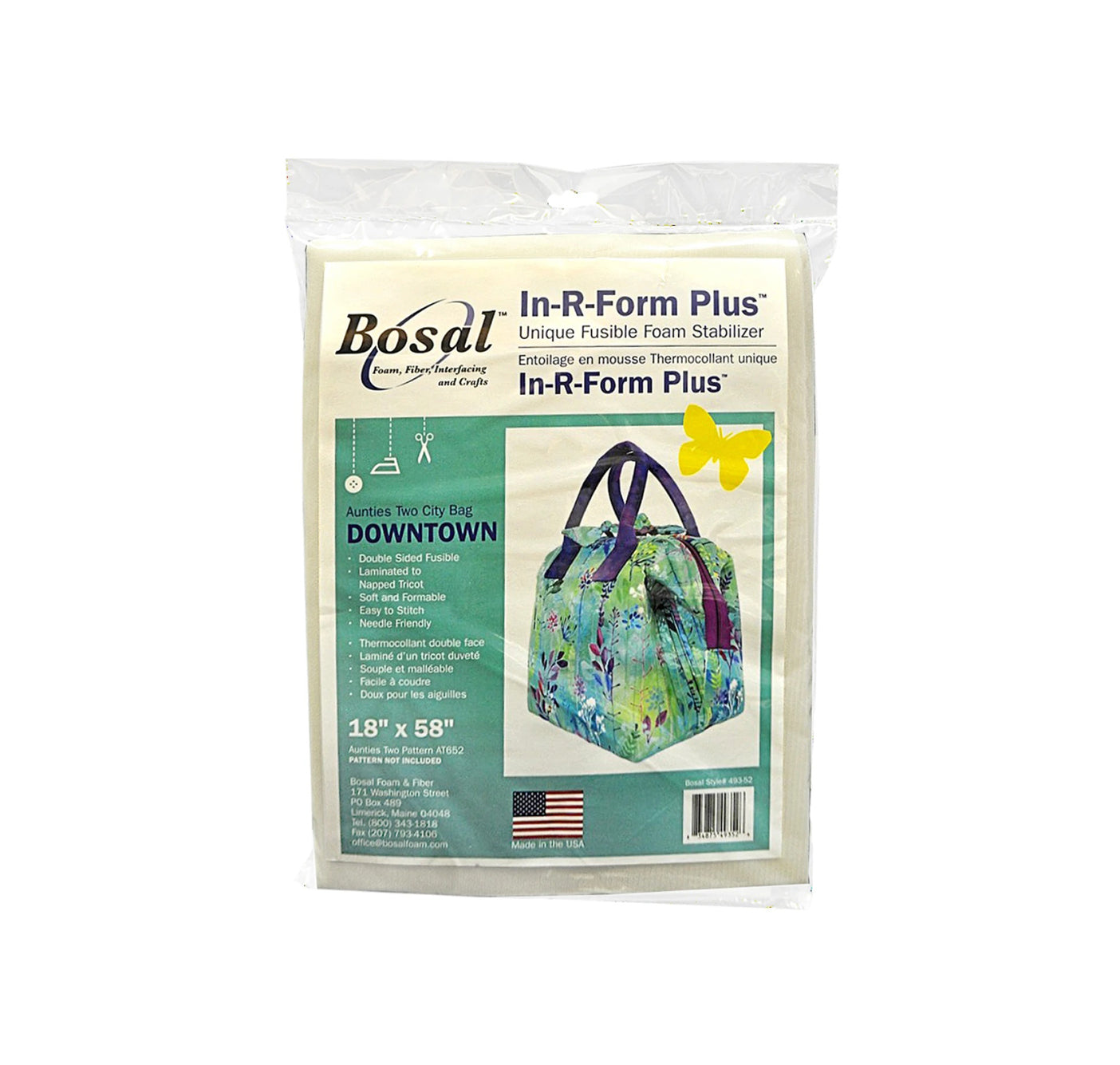 Bosal - In R Form - Double sided Fusible Foam Stabilizer - 18"x58"  downtown bag
