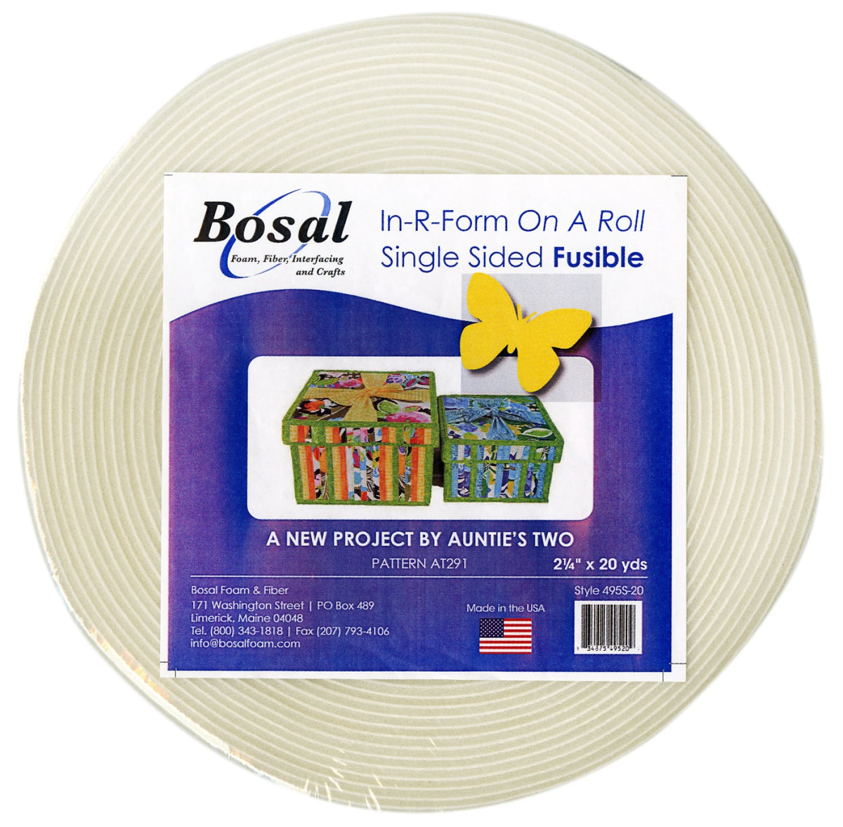 Bosal In-R-Form on a Roll single sided fusible 2.25" x 20 yds