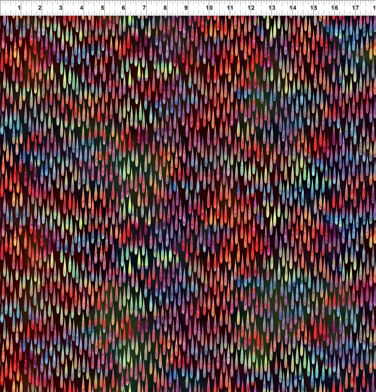 Impressions - Raindrops - Multi/Dark
