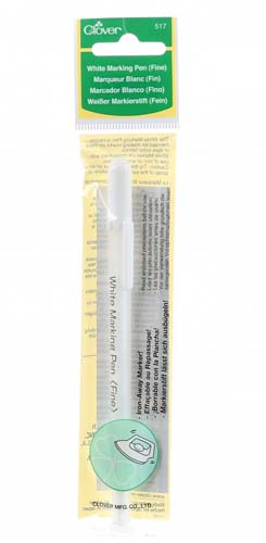 Clover white marking pen (fine)