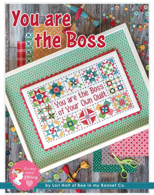 You are the Boss - CROSS STITCH pattern-  Lori Holt