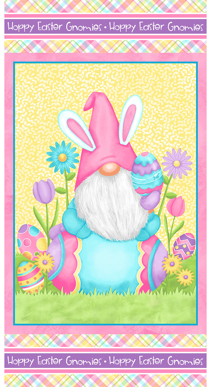 Hoppy Easter Gnomies - PANEL 24in. Easter Gnome - Multi -