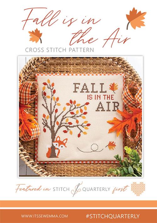 Fall is in the Air - CROSS STITCH pattern - 8 x 8 by It's Sew Emma