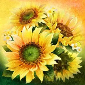 Sunny Day - Sunflower PANEL  -  approximately 59"x59" square - 1 5/8 yd - 58/60 in wide