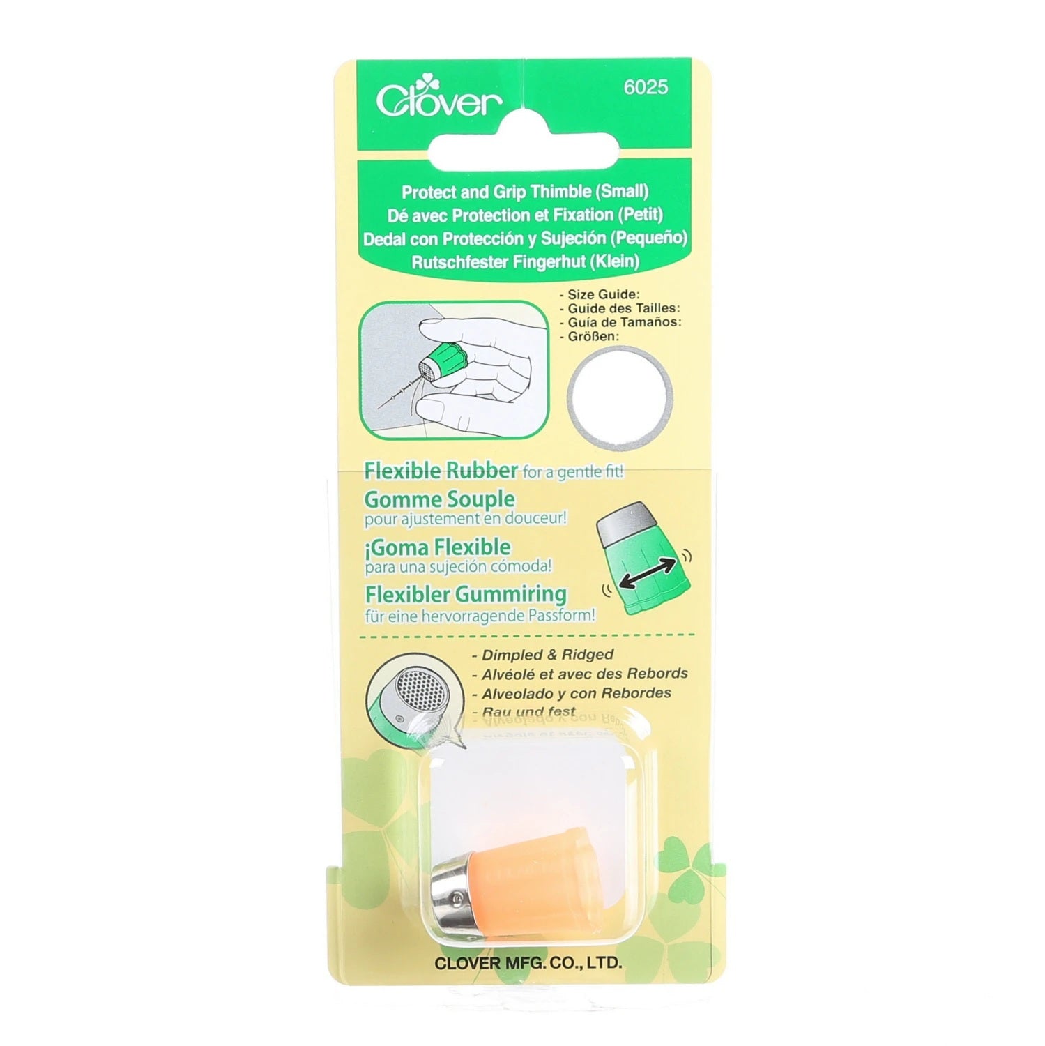 Clover - Protect and Grip Thimble - Small orange