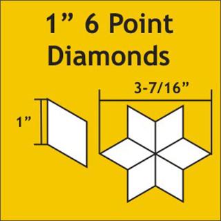 Paper Pieces 1" 6-Point Diamond - 75 pieces