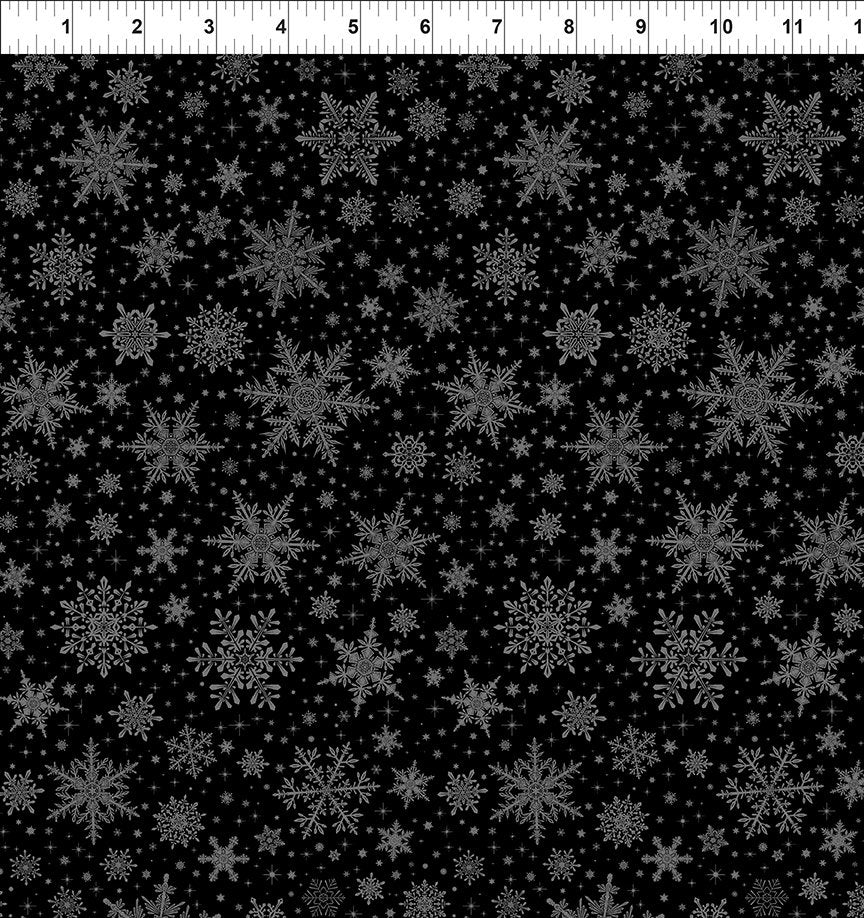 Winter Enchantment - Snowflakes - Black