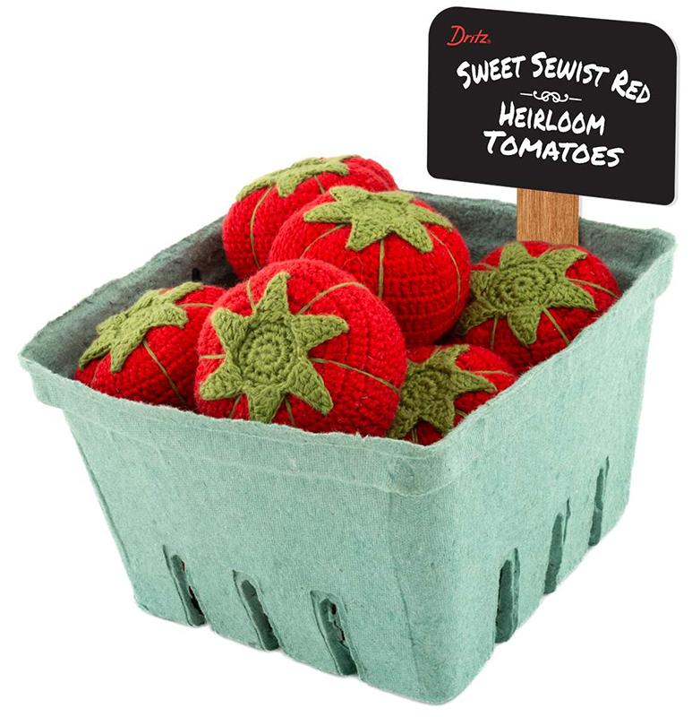Dritz - Hand crocheted multi use Tomato - Red - pincushion, pattern weight