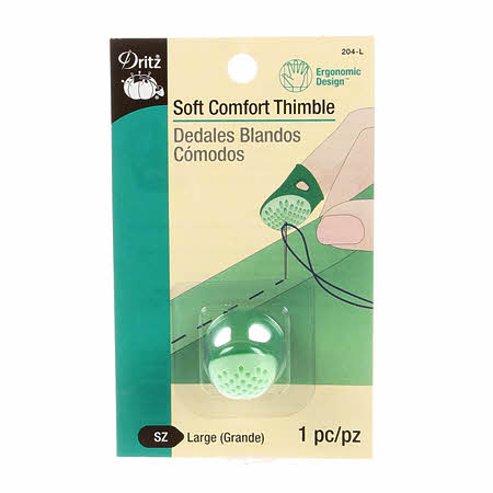 Soft Comfort Thimble - Large,2 tone green by Dritz - 204-L