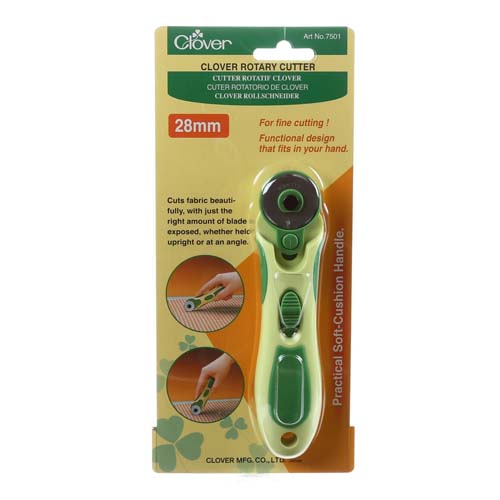 Clover Rotary Cutter 28mm-Green with soft-cushion handle