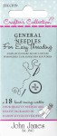 John James Crafters Collection18 easy threading needles assorted sizes JJCC019