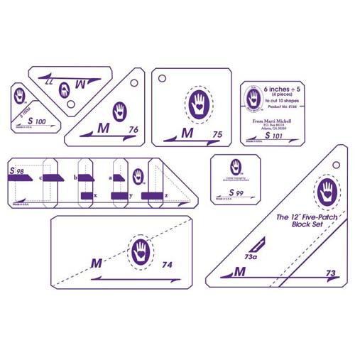 Marti Michell perfect patchwrk templates set M & Set S Combined Bundle -Special