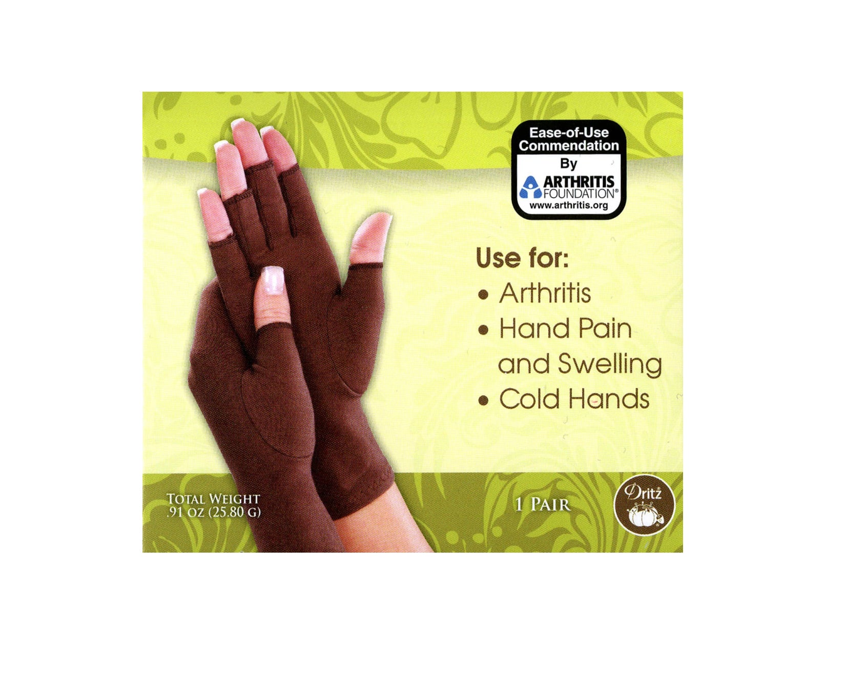 Dritz - Crafter's comfort gloves - Medium - 1 pair mild compression gloves