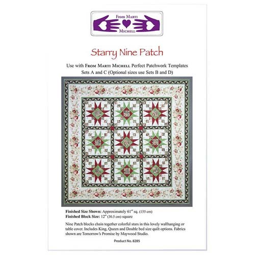 Marti Michell - Starry Nine Patch Pattern - Approx. 61 inches square