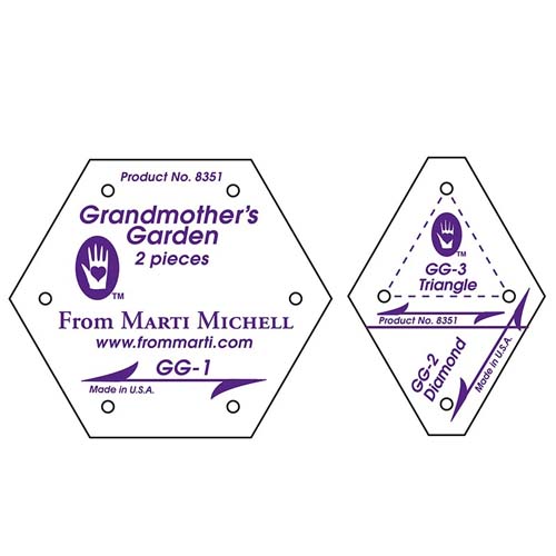 Marti Michell One-derful One-Patch Templates-Grandmother's Garden-Hexag