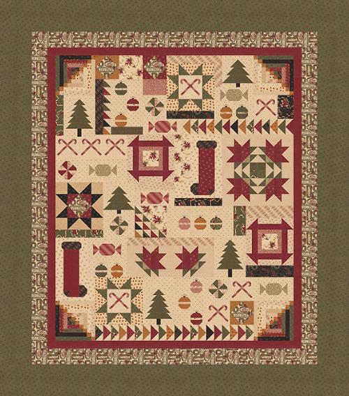 A Vintage Christmas Sampler -88 x 100 by Kansas Troubles Quilters