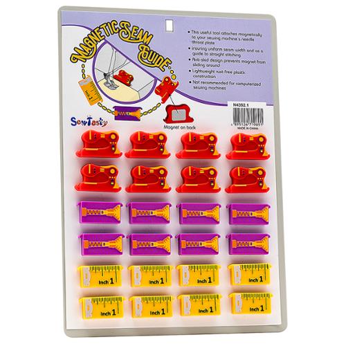 Magnetic seam guide - attaches to sewing machine throat plate