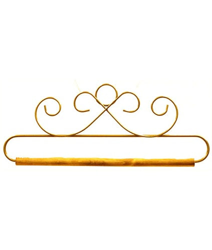 Ackfeld -  8" French Curl Hanger - Gold - with wooden rod