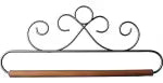 Ackfeld -  8" French Curl Hanger - Gray- with wooden rod