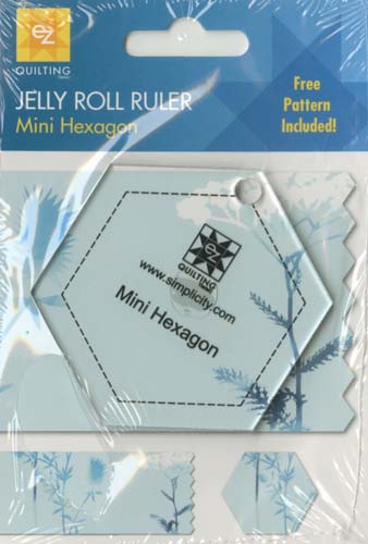 Jelly Roll Ruler Mini Hexagon - Use With 2-1/2 in. Strips From EZ Quilts
