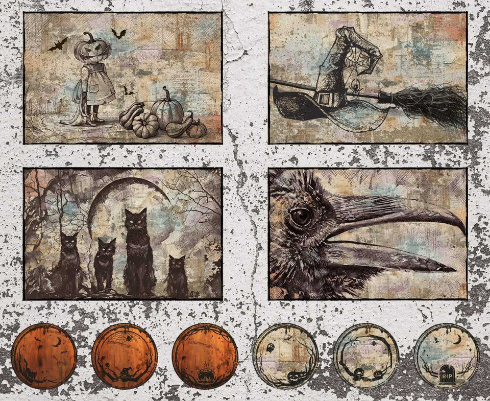 Scary Spice - 1yd. PANEL - Placemat projet