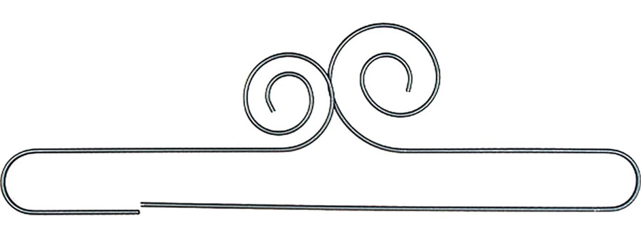 Ackfeld - 24" Double Scroll Split Hanger - Silver Tex - 89357