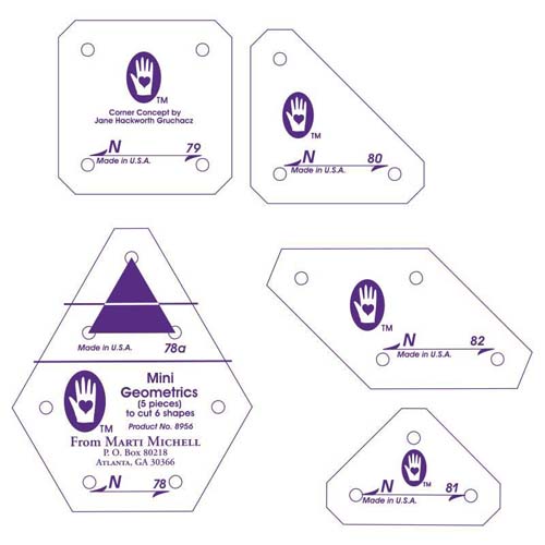 Marti Michell perfect patchwrk templates set N Mini Geometrics
