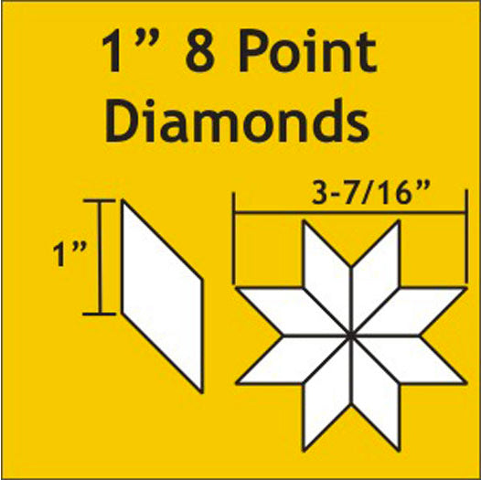 Paper Pieces 1" 8-Point Diamond - 100 pieces