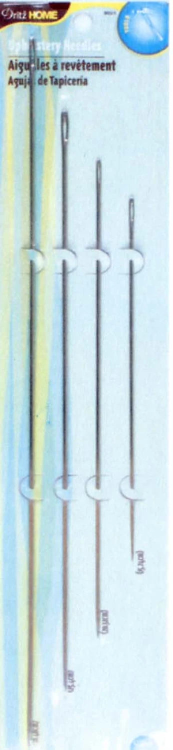 Upholstery Hand Needles, 4pc10", 12", 8", 6" Dritz, to tuft buttons