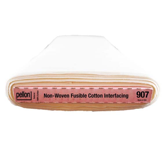 Pellon fusible interfacing nonwoven cotton - 20 inches wide -  907F Natural
